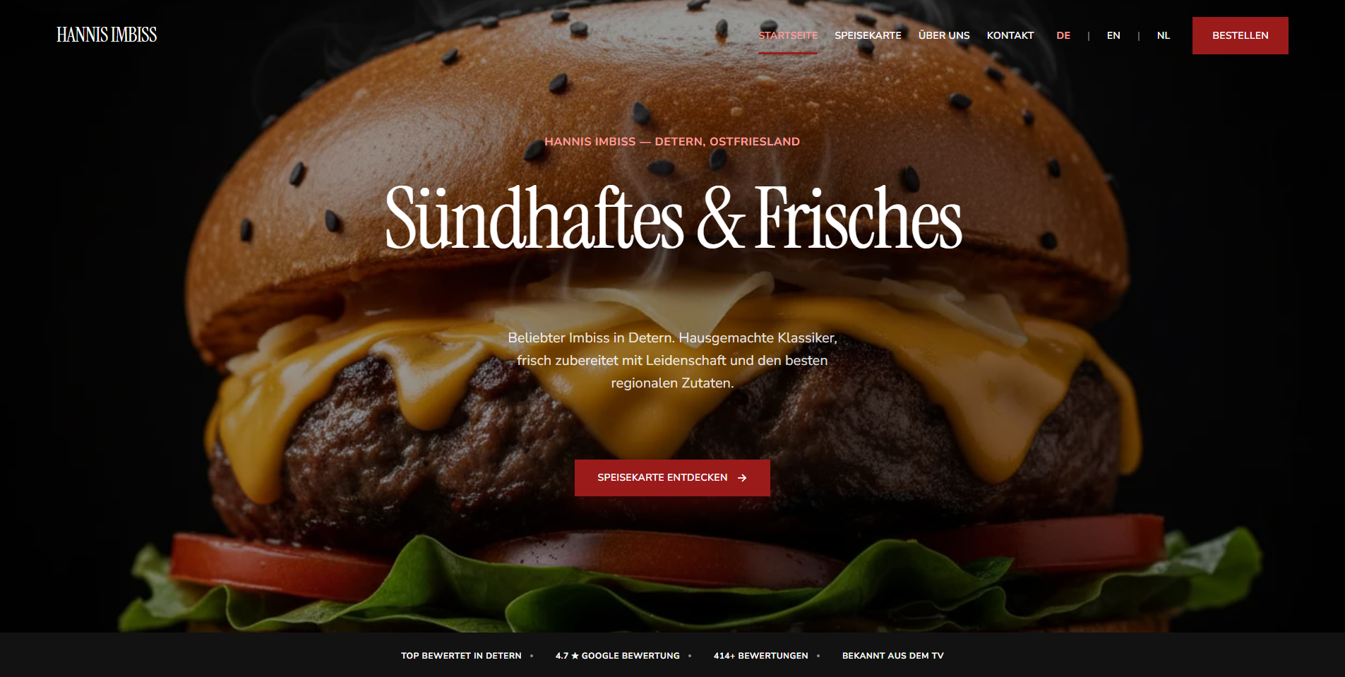 Website-Projekt für Hannis Imbiss